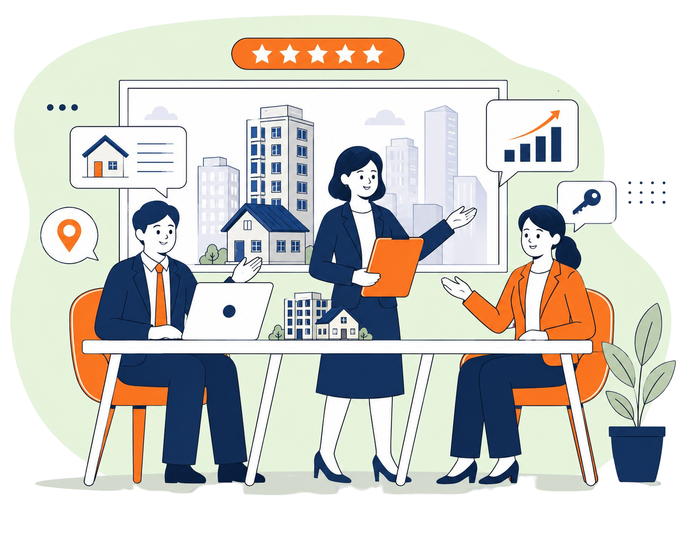 Real estate CRM dashboard